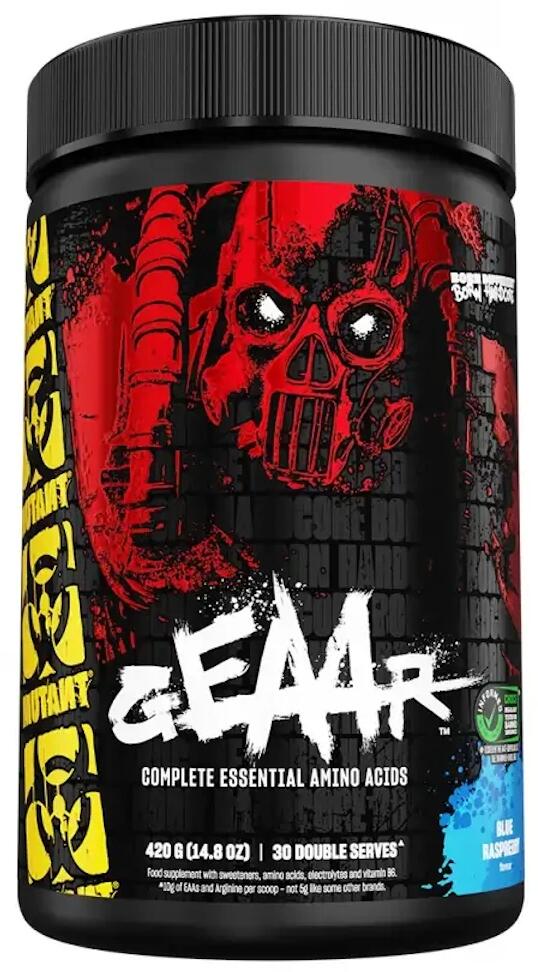 Mutant GEAAR - Complete Essential Amino Acids, 378 g Dose, Blue Raspberry
