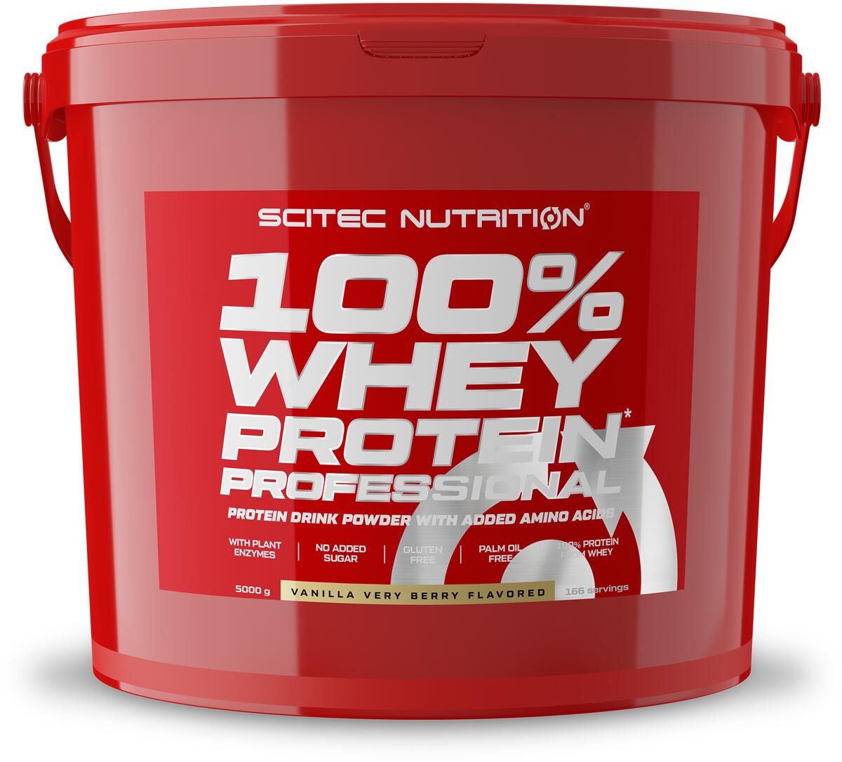 Scitec Nutrition 100% Whey Protein Professional, 5000 g Eimer, Vanille-Waldfrucht