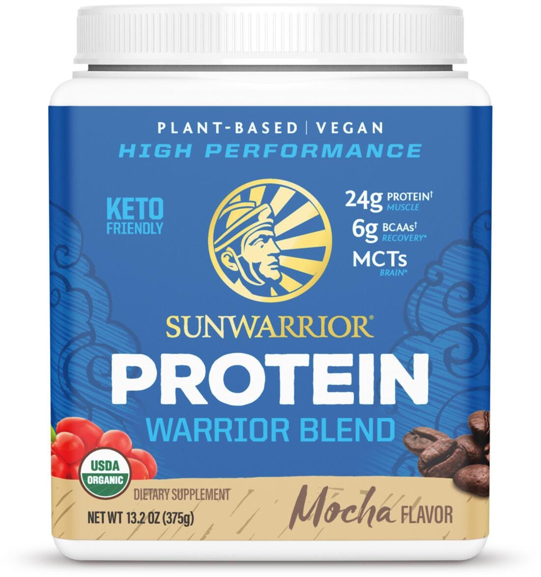 Sunwarrior Warrior Blend Protein, 375 g Dose, Mokka