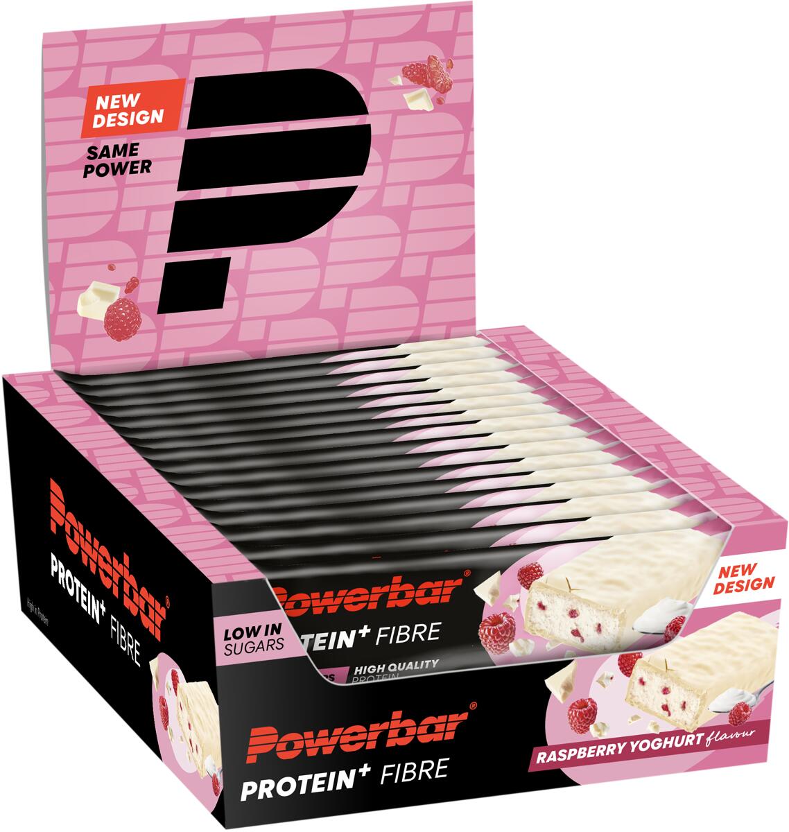 Powerbar Riegel PowerBar Protein Plus Fibre Bar, 16 x 35 g Riegel, Raspberry-Joghurt ...