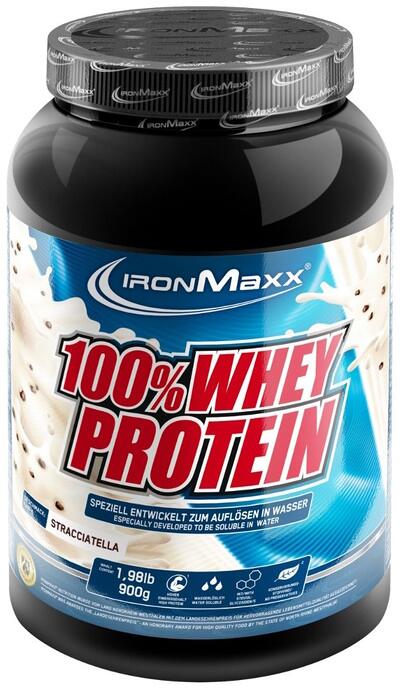 IronMaxx 100 % Whey Protein, 900 g Dose, Stracciatella