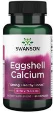 Swanson Eggshell Calcium with Vitamin D3, 60 Kapseln