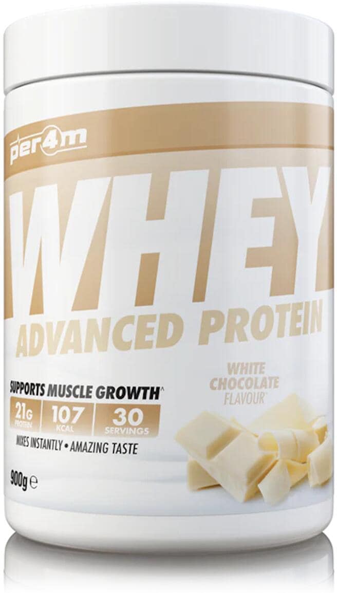 Per4m Whey Advanced Protein, 900 g Dose, White Chocolate