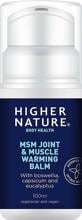 Higher Nature MSM Joint & Muscle Warming Balm - Hautbalsam für Gelenke & Muskeln, 100 ml Dose