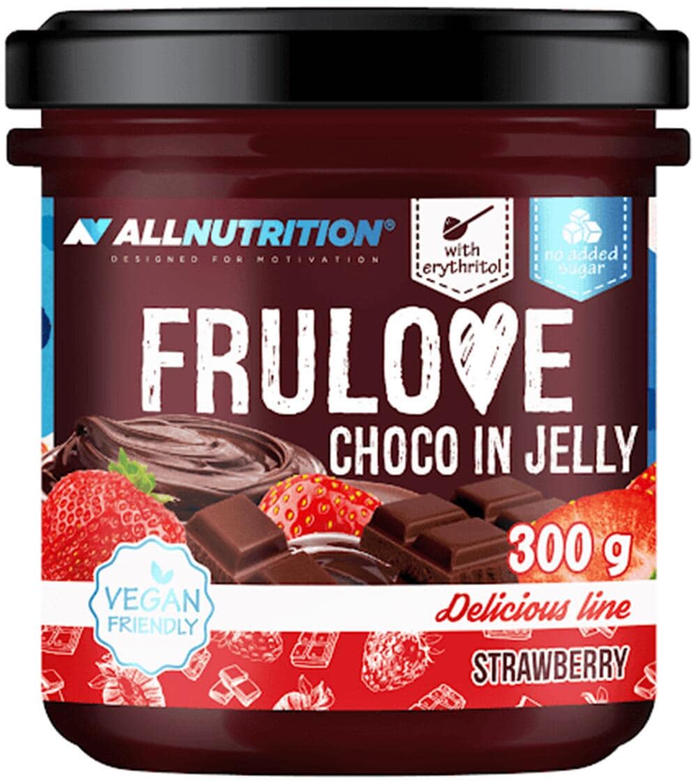 Allnutrition Frulove Choco In Jelly, 300 g Glas, Strawberry