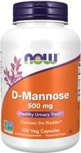 Now Foods D-Mannose 500 mg, 120 Kapseln