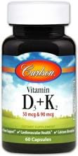 Carlson Labs Vitamin D3 + K2, 30 Kapseln