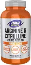 NOW Foods Arginine & Citrulline, 240 caps