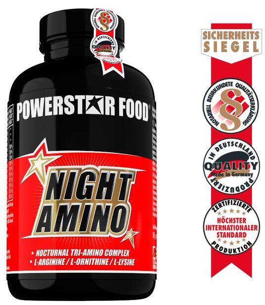 Powerstar Food NIGHT AMINO, 180 Kapseln
