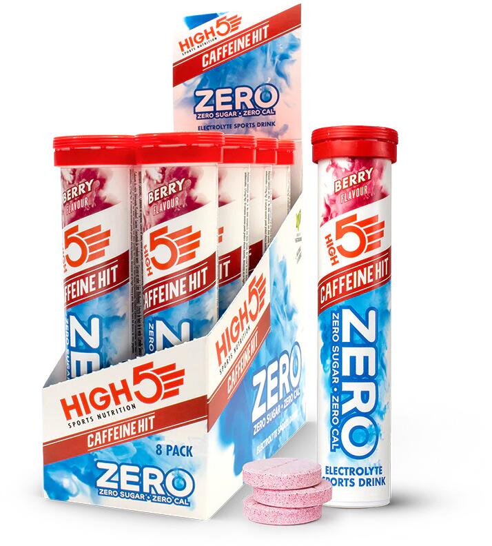 High5 Zero - Caffeine Hit Elektrolytgetränk, 8 x 20 Brausetabletten, Berry