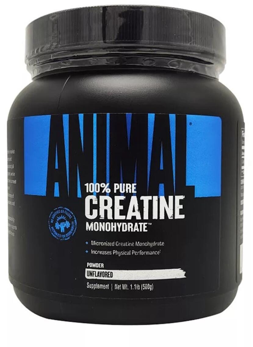 Universal Nutrition Animal Micronized Creatine Monohydrate Powder, 500 g Dose, Unflavored