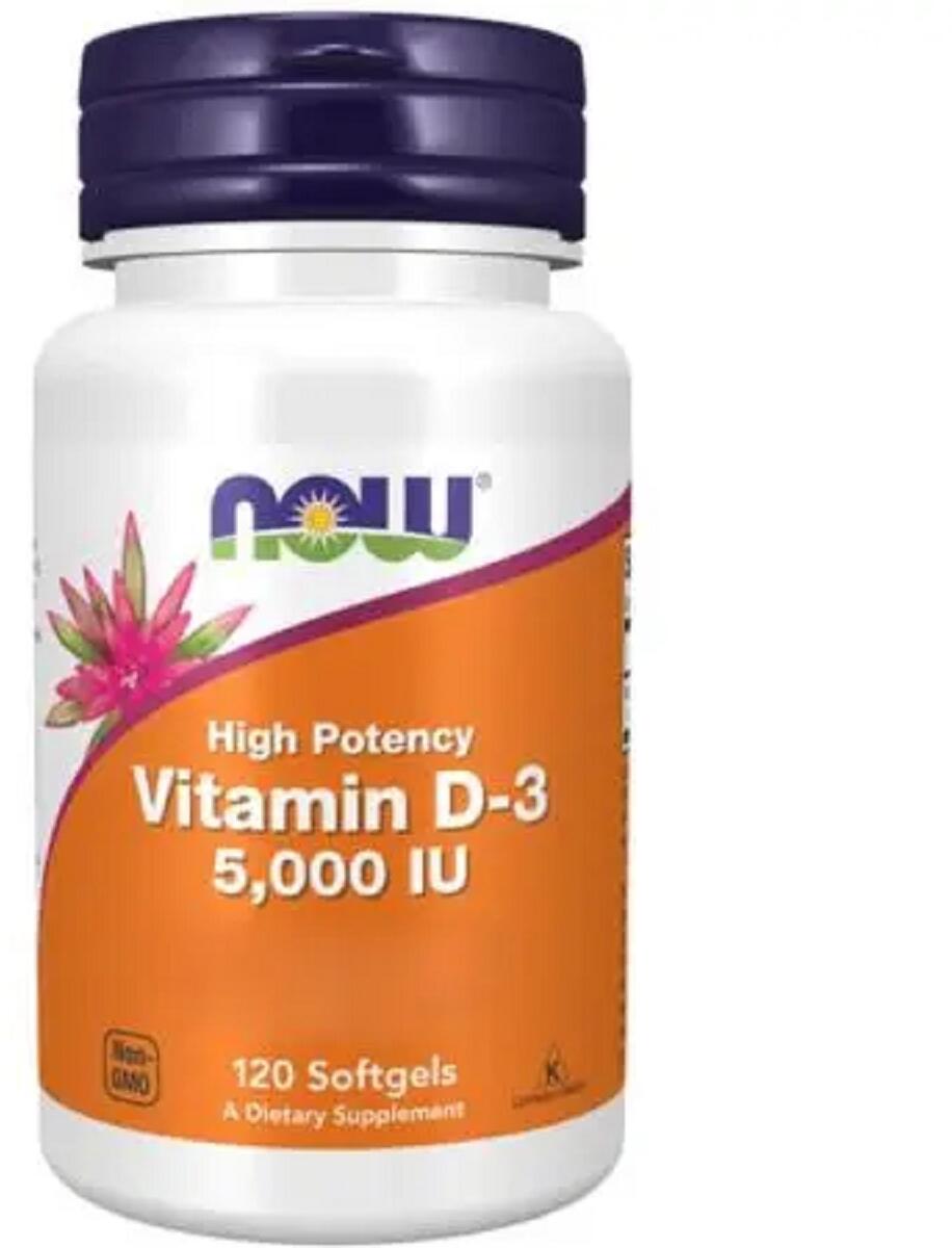 NOW Foods Vitamin D3 Depot, 5000 IU, 120 Kapseln