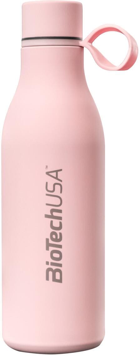 BioTech USA Stainless Steel Trinkflasche, 500 ml Flasche, Pink