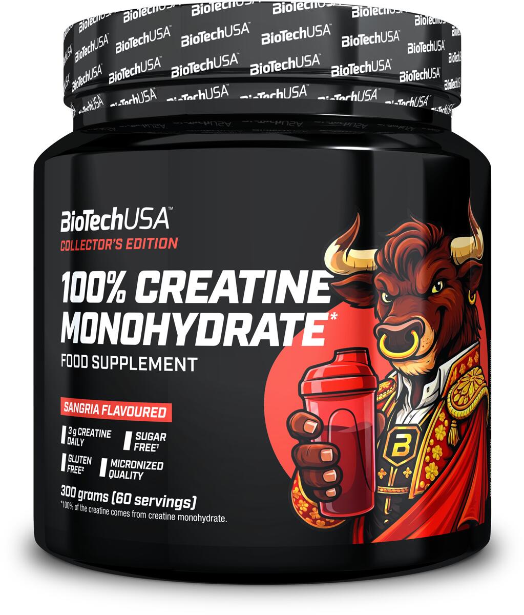 BioTech USA 100% Creatine Monohydrate, 300 g Dose, Sangria