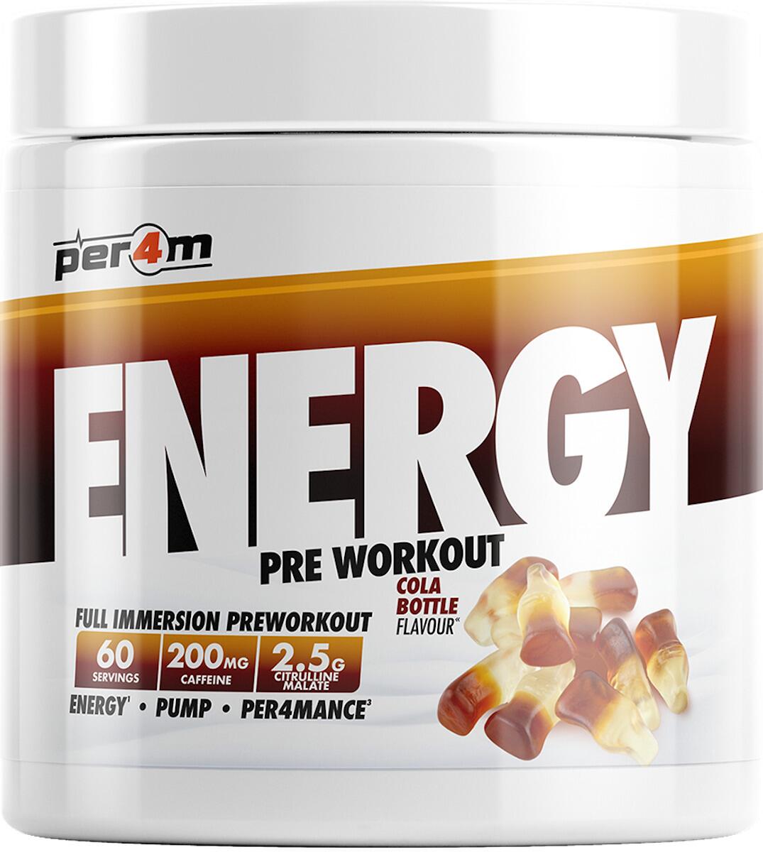 Per4m Energy Pre Workout, 390 g Dose, Cola Bottle