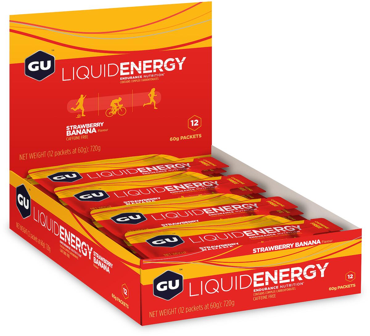 GU Liquid Energy Gel, 12 x 60 Gels, Erdbeer-Banane