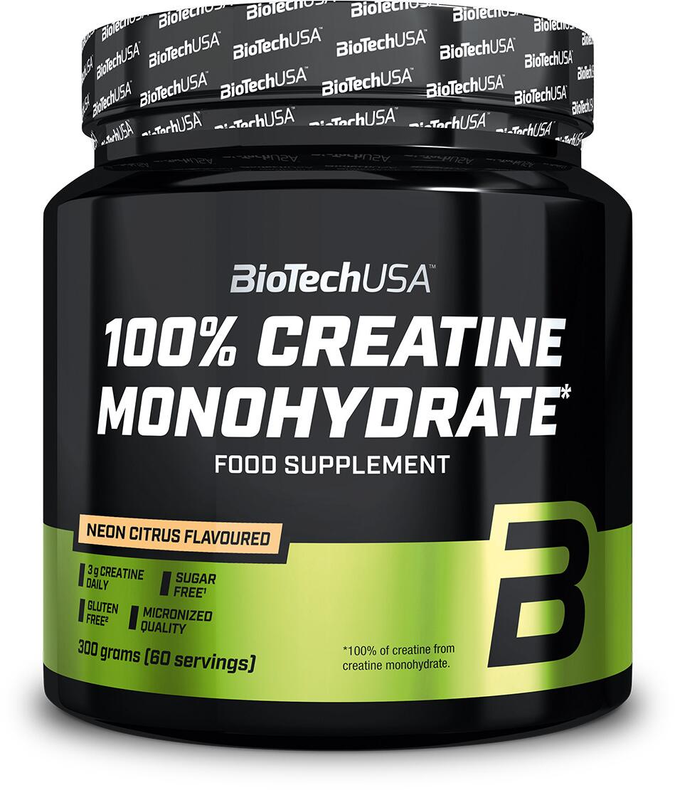BioTech USA 100% Creatine Monohydrate, 300 g Dose, Neon Citrus