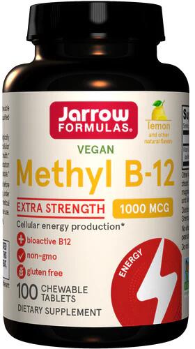 Jarrow Formulas Methyl B-12 Extra Strength - 1000 mcg, 100 Kautabletten, Lemon