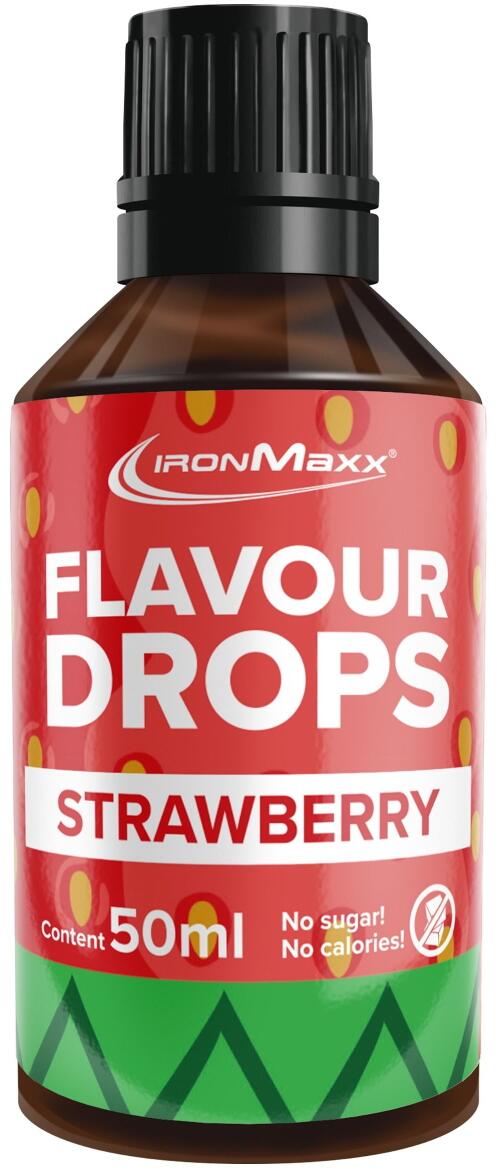 IronMaxx Flavour Drops, 50 ml Flasche, Erdbeer
