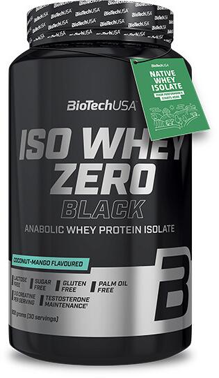 BioTech USA Iso Whey Zero Black, 908 g Dose, Kokos-Mango
