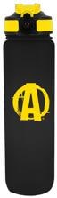 Animal Sports Water Bottle, 1000 ml, Black with Yellow