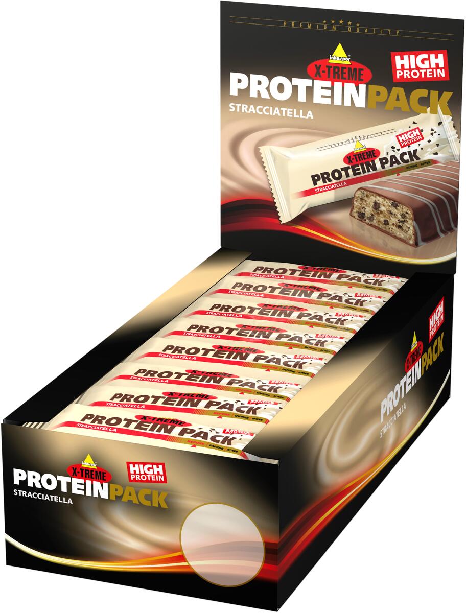inkospor X-Treme Protein Pack, 24 x 35 g Riegel, Stracciatella