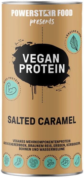 Powerstar Food Vegan Protein, 500 g Dose, Salted Caramel