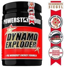 Powerstar Food DYNAMO EXPLODER - Pre Workout Booster, 500 g Dose, Fresh Lime