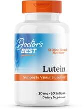 Doctors Best Lutein - 20 mg, 60 Softgels
