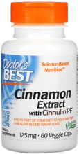 Doctors Best Cinnamon Extract with Cinnulin PF - 125 mg, 60 Kapseln