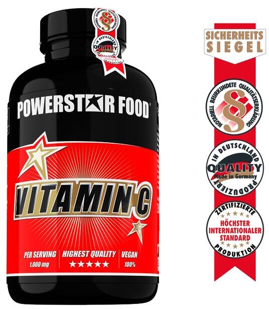 Powerstar Food VITAMIN C hochdosiert, 200 Tabletten