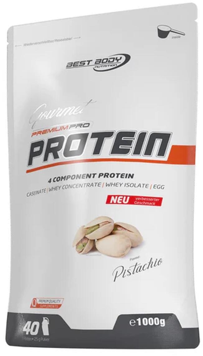 Best Body Nutrition Gourmet Premium Pro Protein, 1000 g Beutel, Pistachio