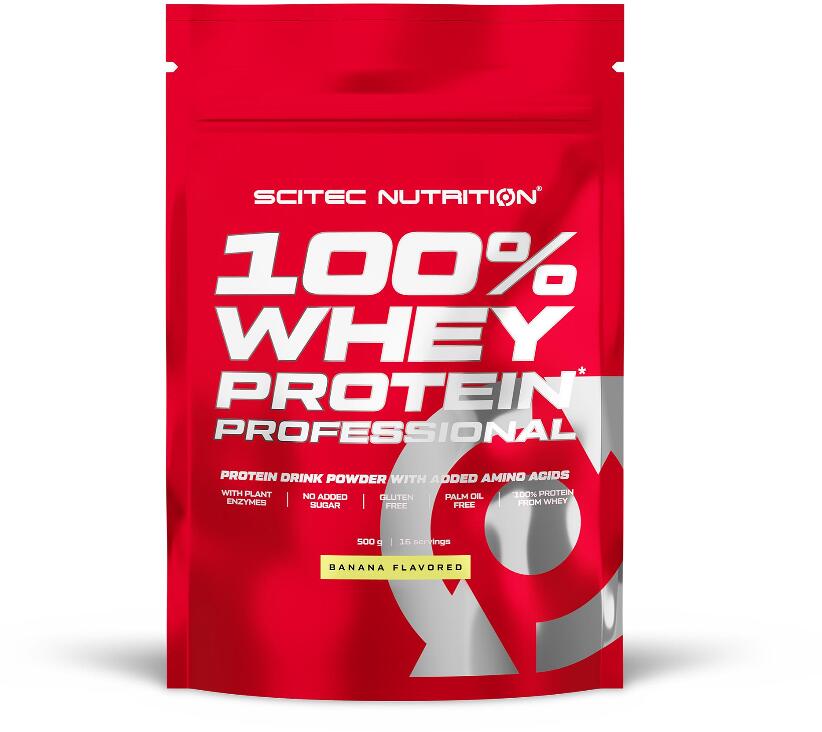 Scitec Nutrition 100% Whey Protein Professional, 500 g Beutel, Banane