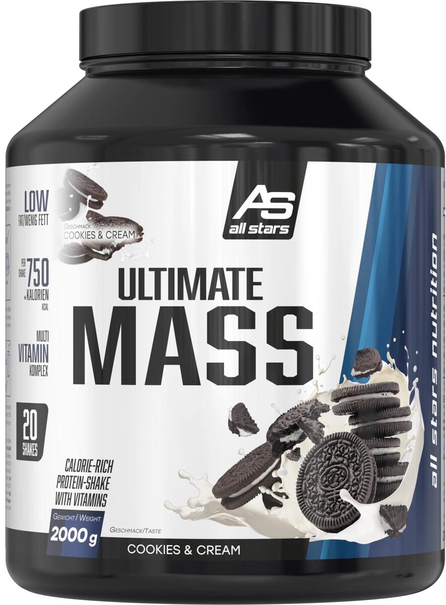 All Stars Ultimate Mass Gain, 2000 g Dose, Cookies Cream