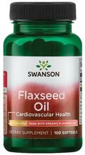 Swanson Flaxseed Oil High Lignan 1000 mg, 100 Softgels