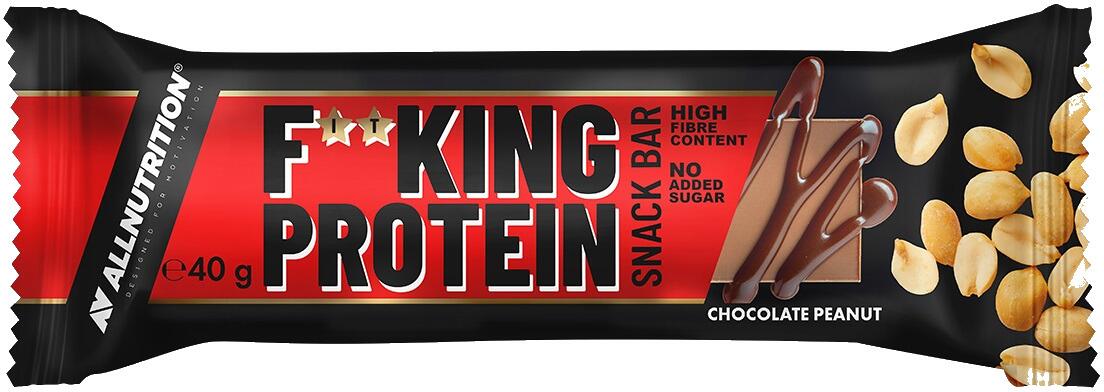 Allnutrition Fitking Protein Snack Bar, 24 x 40 g Riegel, Chocolate Peanut