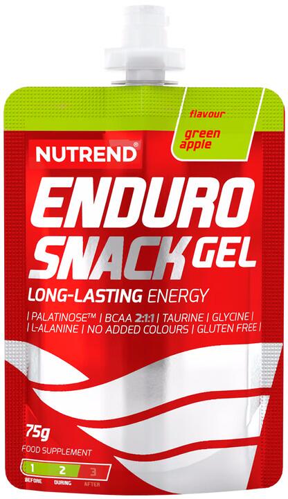Nutrend Endurosnack Gel, 16 × 75 g Sachet, Green Apple