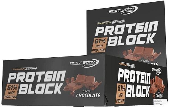 Best Body Nutrition Hardcore Protein Block, 15 x 90 g Riegel, Schoko