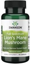 Swanson Full Spectrum Lions Mane Mushroom 500 mg, 60 Kapseln