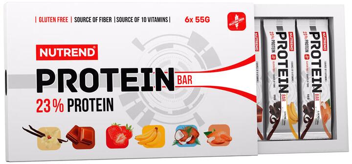 Nutrend Protein Bar Mix Box, 6 × 55 g Riegel, verschiedene Sorten