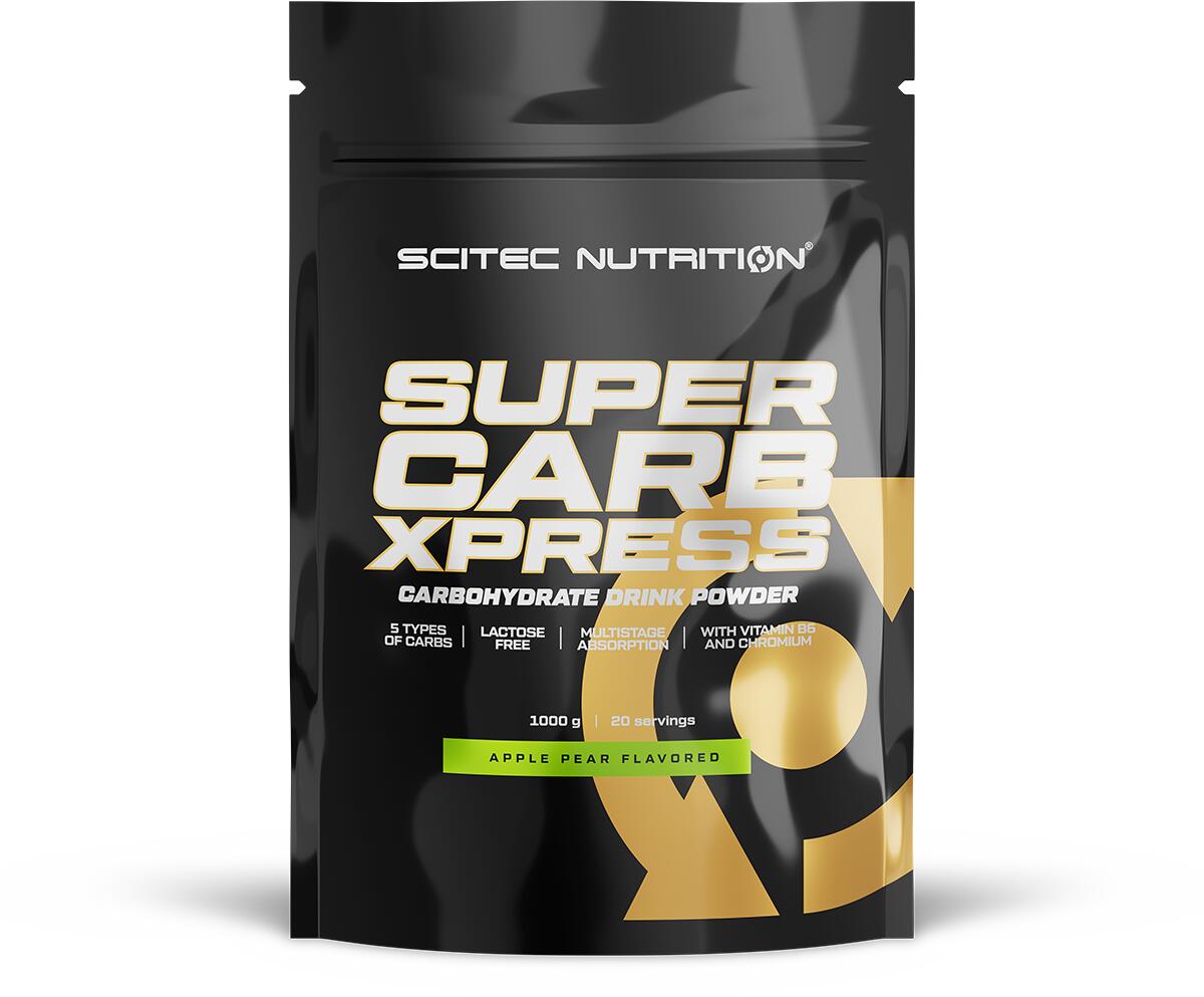 Scitec Nutrition Supercarb Xpress, 1000g Beutel, Himbeere Tee