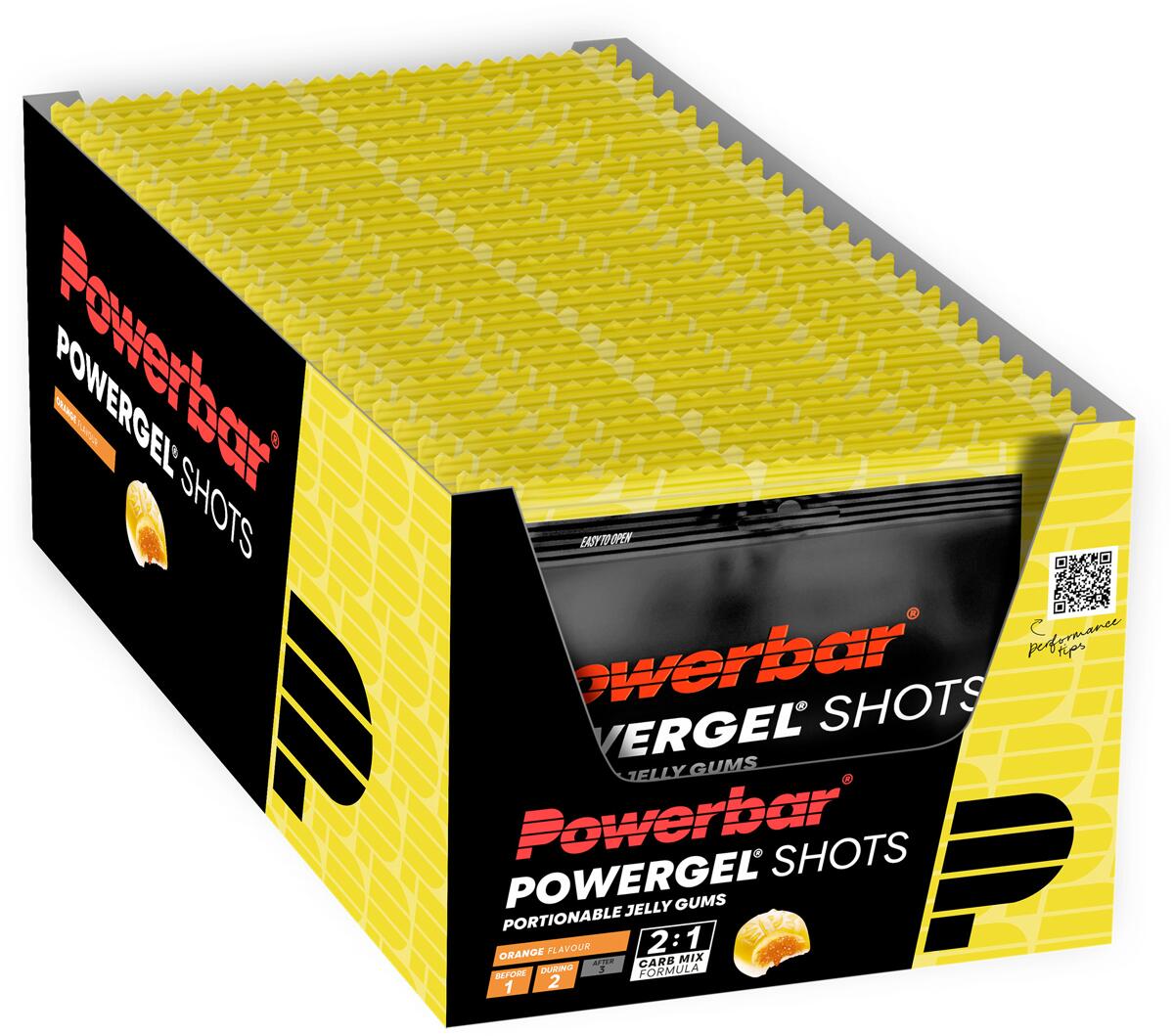 PowerBar PowerGel Shots, 24 x 60 g Gummibonbons, Orange
