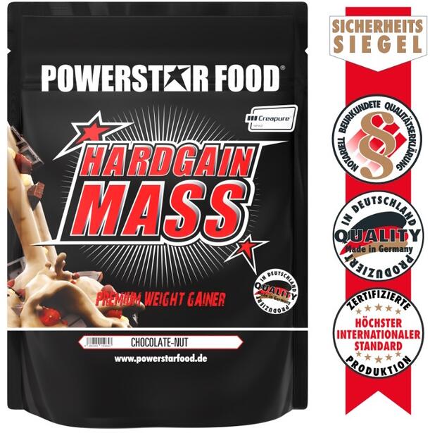 Powerstar Food HARDGAIN MASS 2.0, 1600 g Beutel, Chocolate - Nut