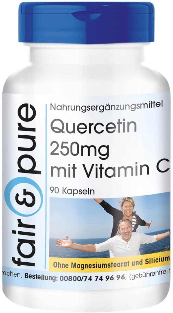 fair & pure Quercetin (250 mg) mit Vitamin C, 90 Kapseln Dose bei Metasport