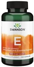 Swanson Vitamin E - Natural Dry 400 IU, 100 Kapseln