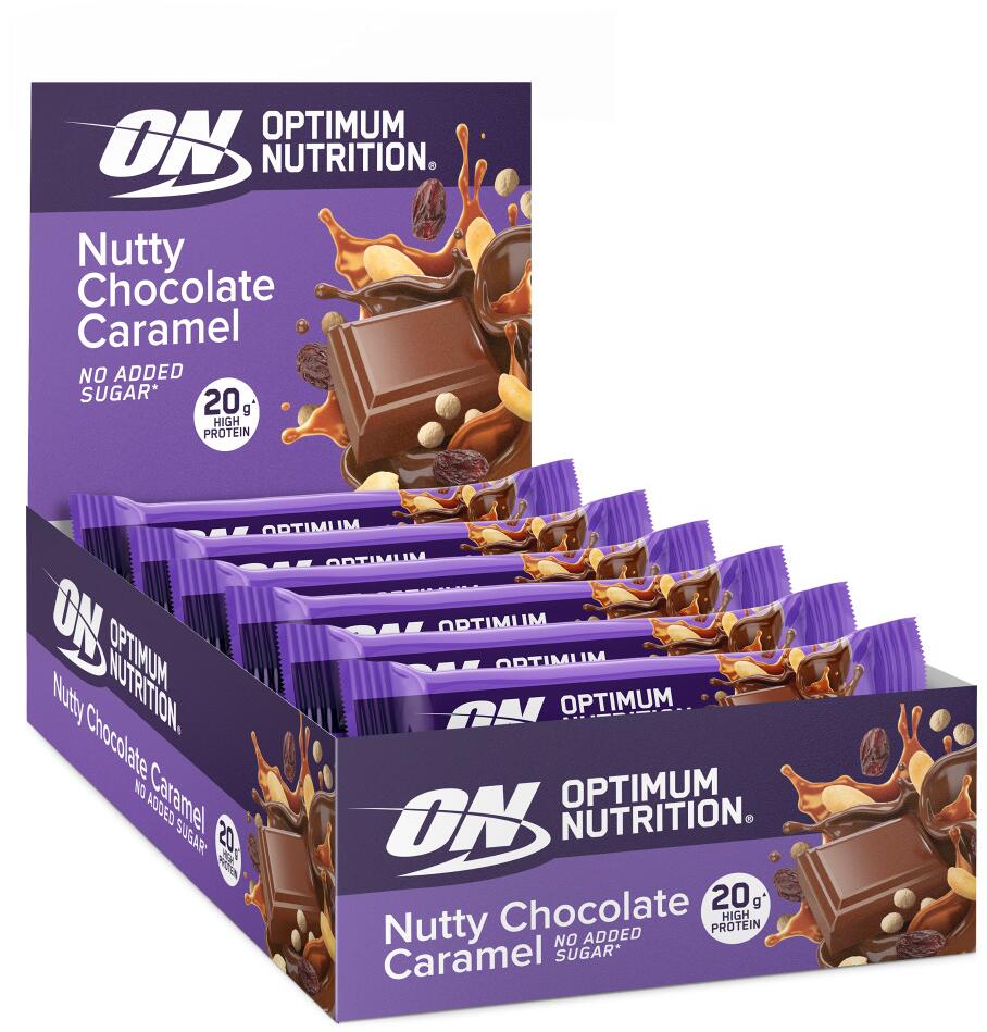 Optimum Nutrition Nutty Chocolate Caramel Bar, 10 x 70 g Riegel