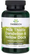 Swanson Milk Thistle Dandelion & Yellow Dock, 120 Kapseln