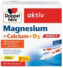 Doppelherz Magnesium + Calcium + D3 Direct, 60 Portionsbeutel