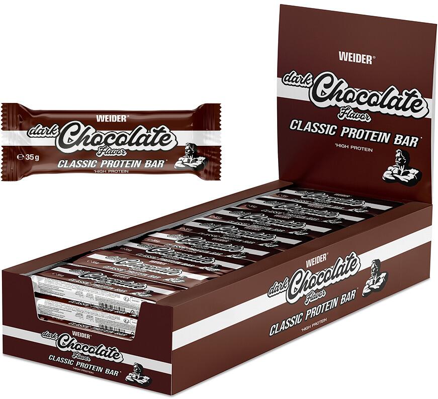 Joe Weider Classic Pack, 24 x 35 g Riegel, Dark Chocolate