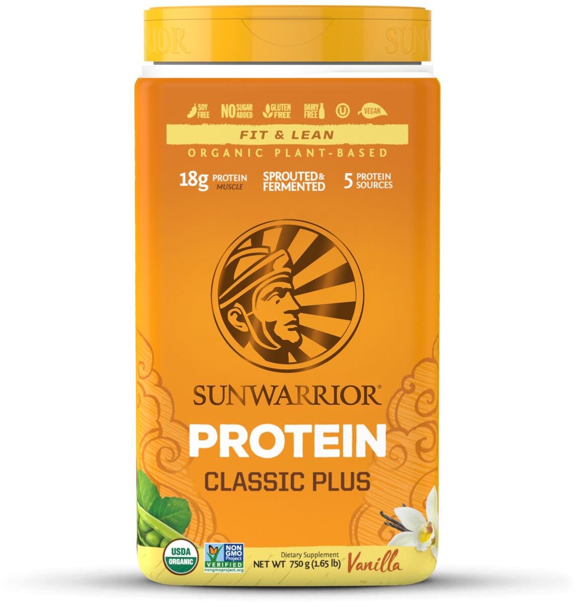 Sunwarrior Protein Classic Plus Organic, 750g Dose, Vanilla